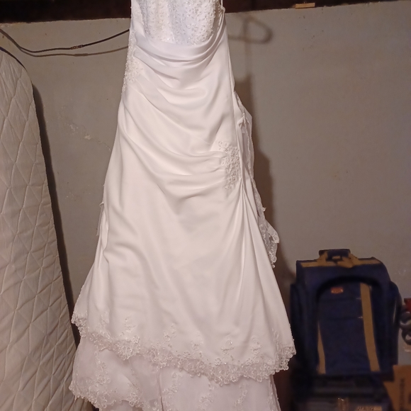 David's bridal strapless wedding dress - Picture 6 of 6